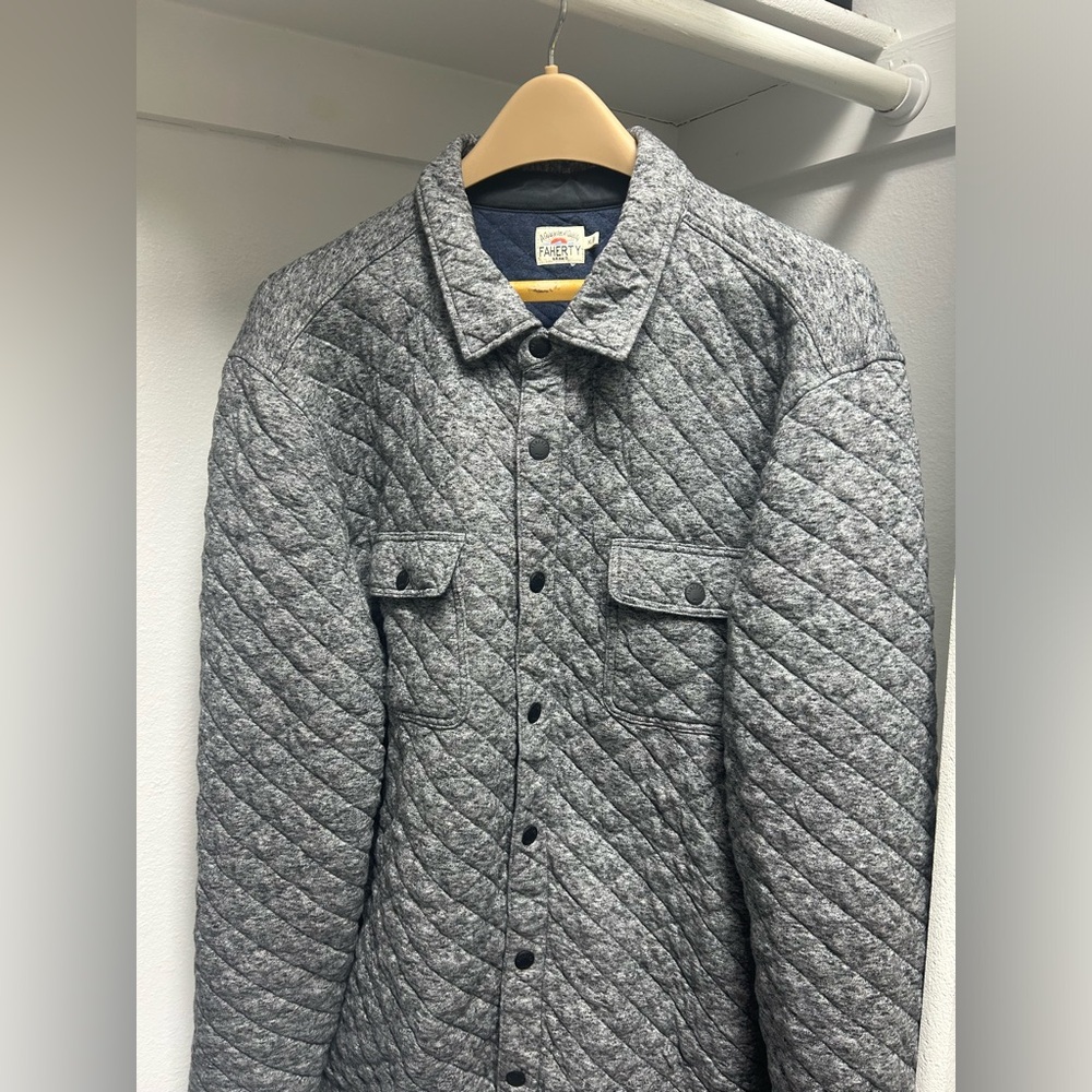 Faherty Men’s Quilted Shirt Jacket